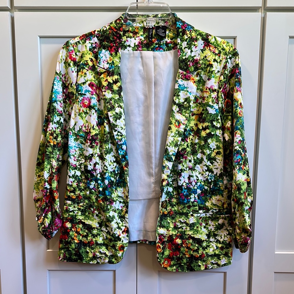 New Directions Vibrant Multicolor Blazer